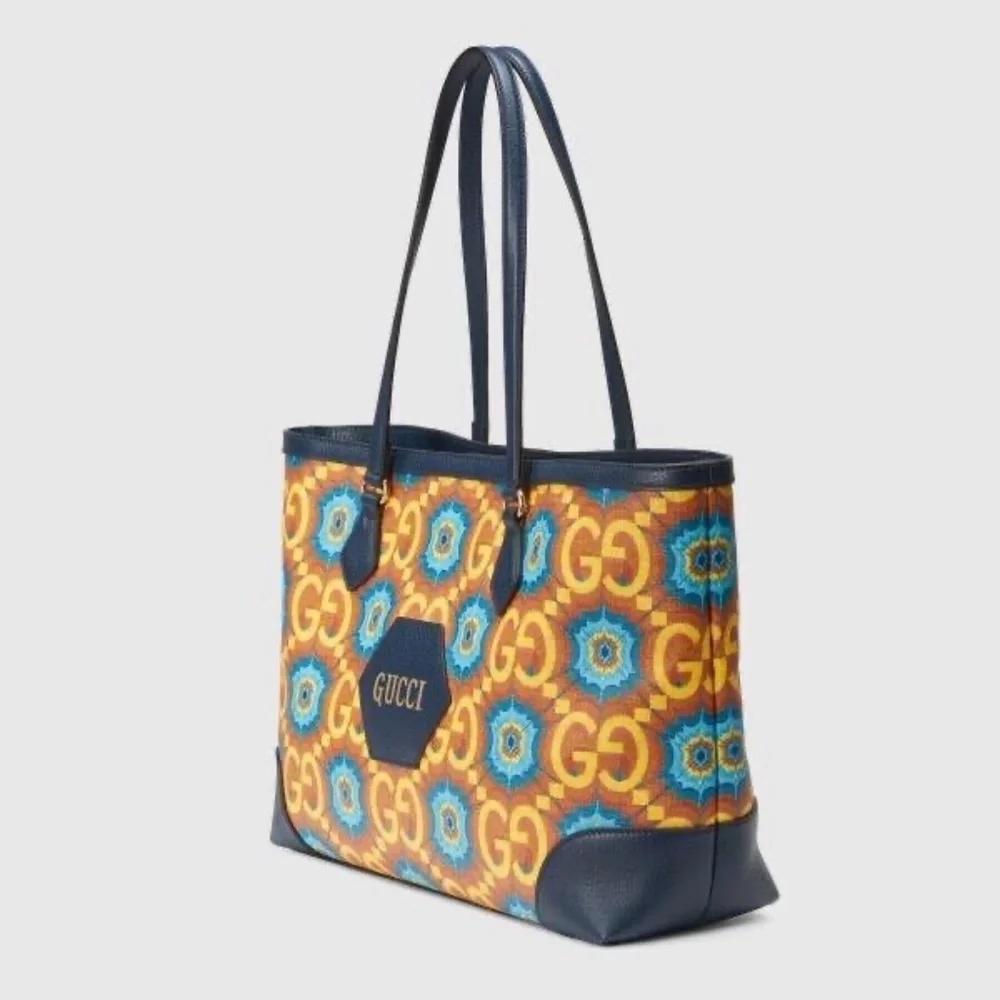 Gucci GG Psychedelic Centennial 100 Canvas Shopping Tote Bag - Picture 2 of 6